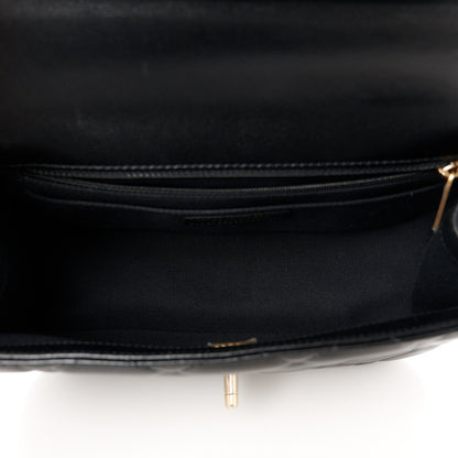 Chanel Lambskin Quilted Chain Messenger Bag Black 5 of 10