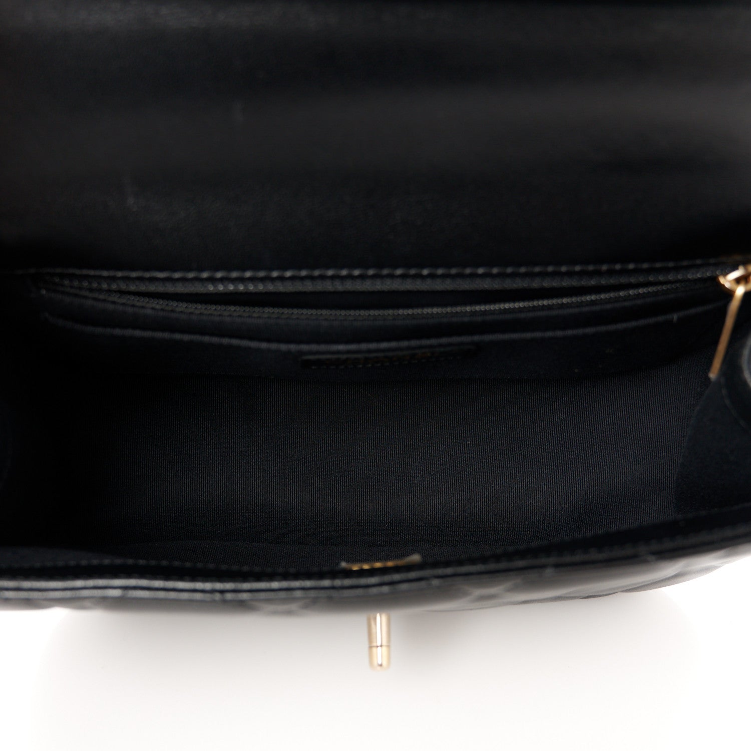 Chanel Lambskin Quilted Chain Messenger Bag Black 5 of 10