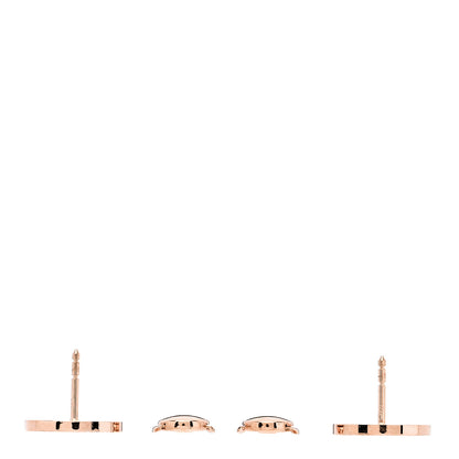 Hermes 18K Rose Gold Diamond Chaine d'Ancre Divine Stud Earrings 3 of 5