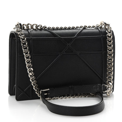 Christian Dior Grained Calfskin Medium Diorama Flap Bag Black 2 of 9