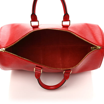 Louis Vuitton Epi Keepall 45 Castillan Red 5 of 11