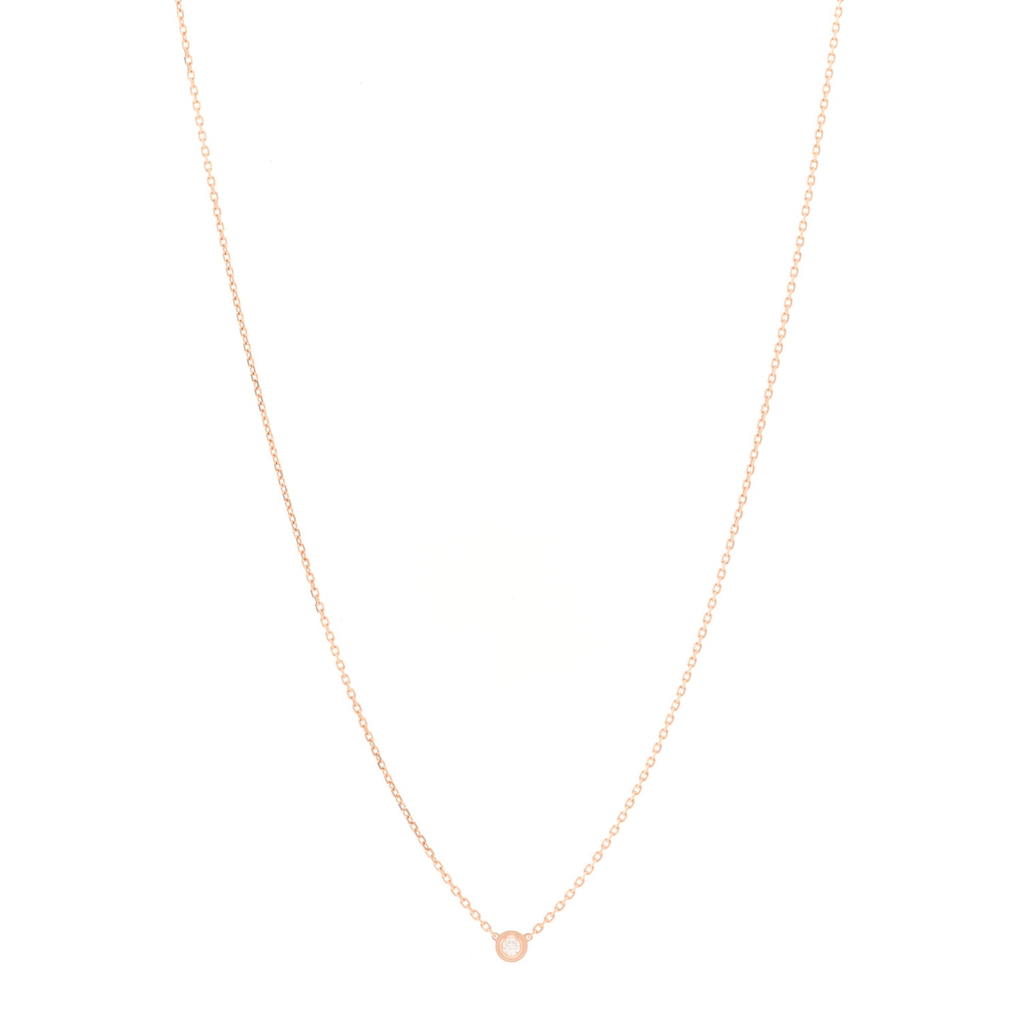 18K Pink Gold Diamond XS D'Amour Pendant Necklace