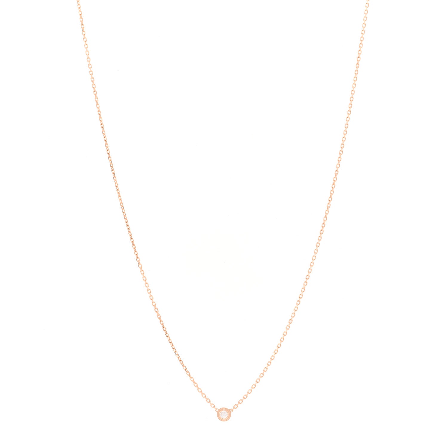 Cartier 18K Pink Gold Diamond XS D'Amour Pendant Necklace 1 of 5