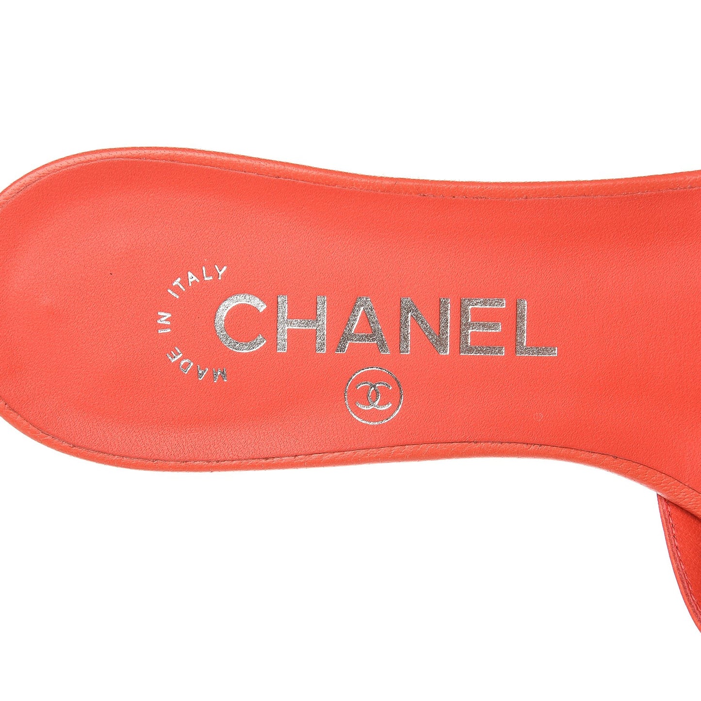 Lambskin Camellia Sandals 36 Orange