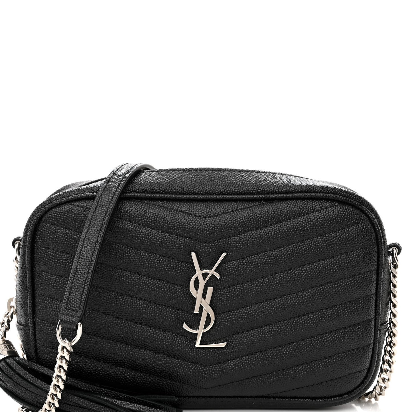Grain De Poudre Matelasse Monogram Mini Lou Camera Bag Black