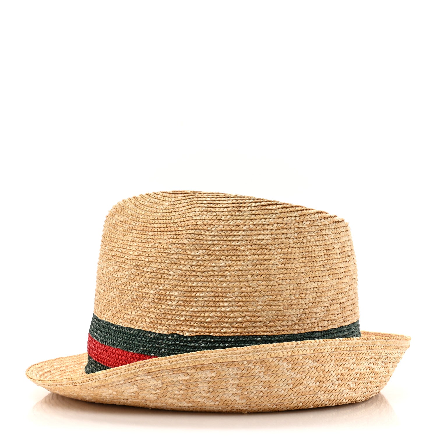 Gucci Abaca Straw Web Fedora Hat XL 6 of 10