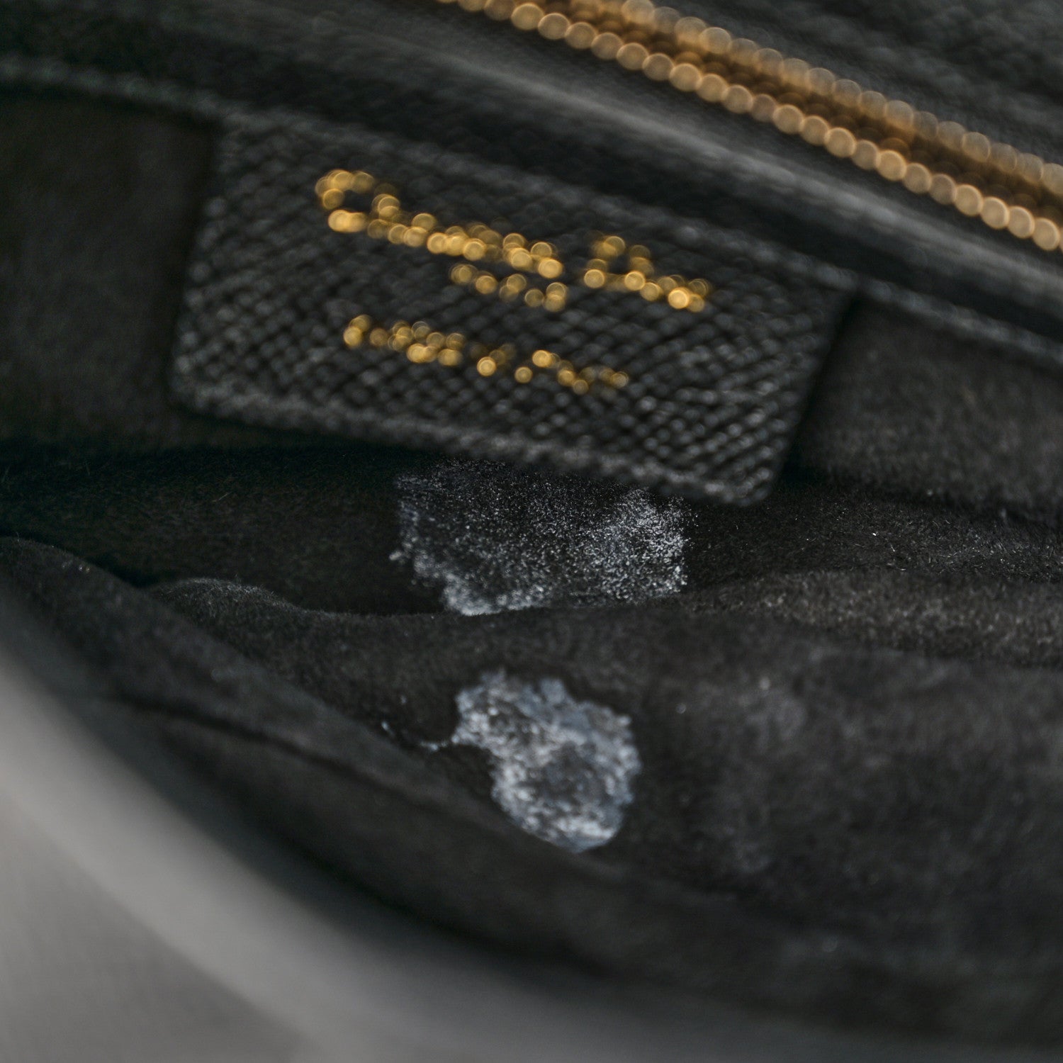Christian Dior Grained Calfskin Saddle Bag Black 9 of 14