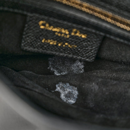 Christian Dior Grained Calfskin Saddle Bag Black 9 of 14