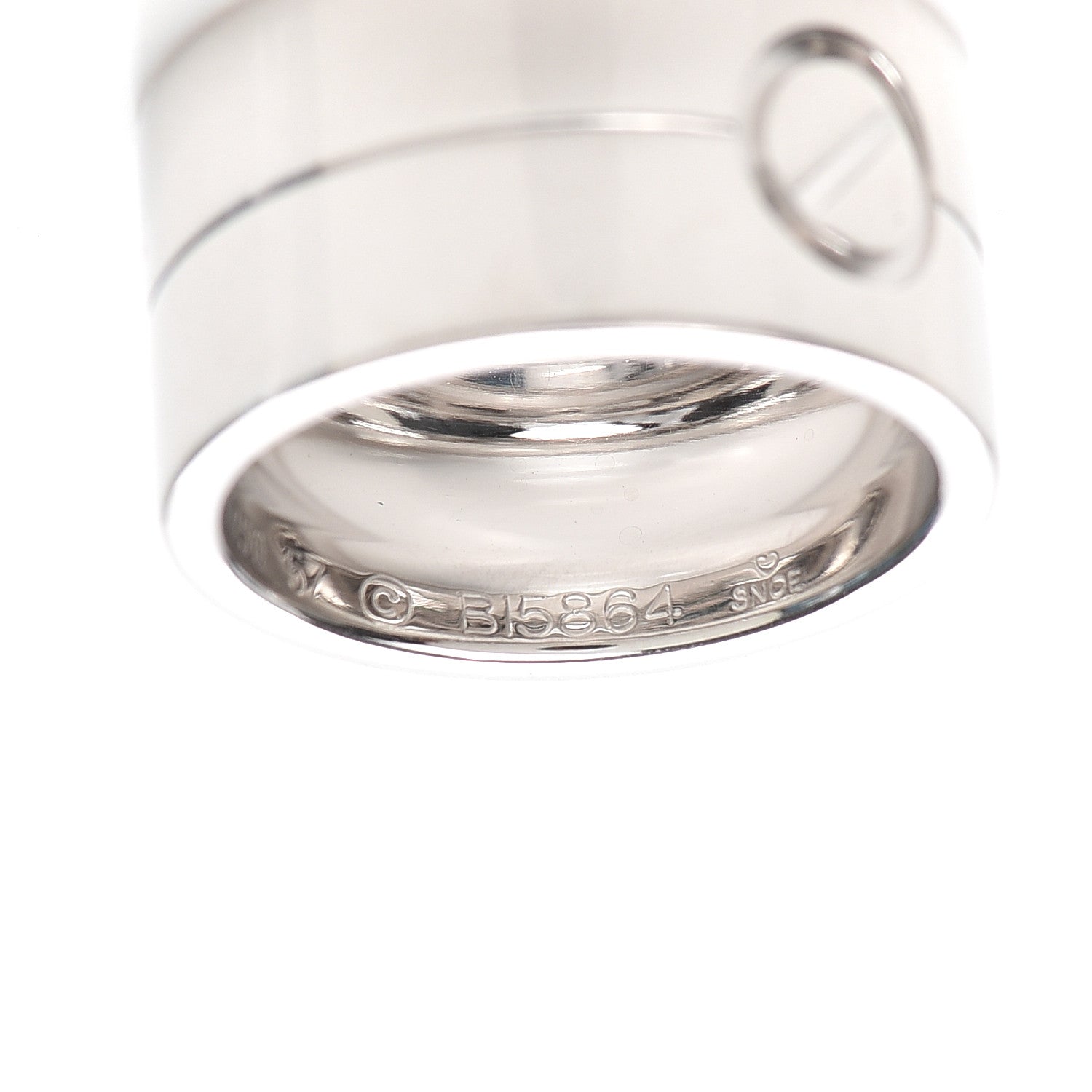 Cartier 18K White Gold 12mm Wide LOVE Ring 57 8 5 of 5