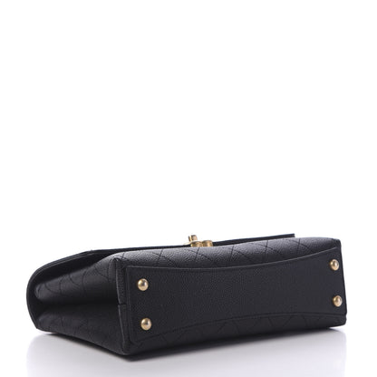 Chanel Grained Calfskin Small Stitched Flap Black 3 of 10