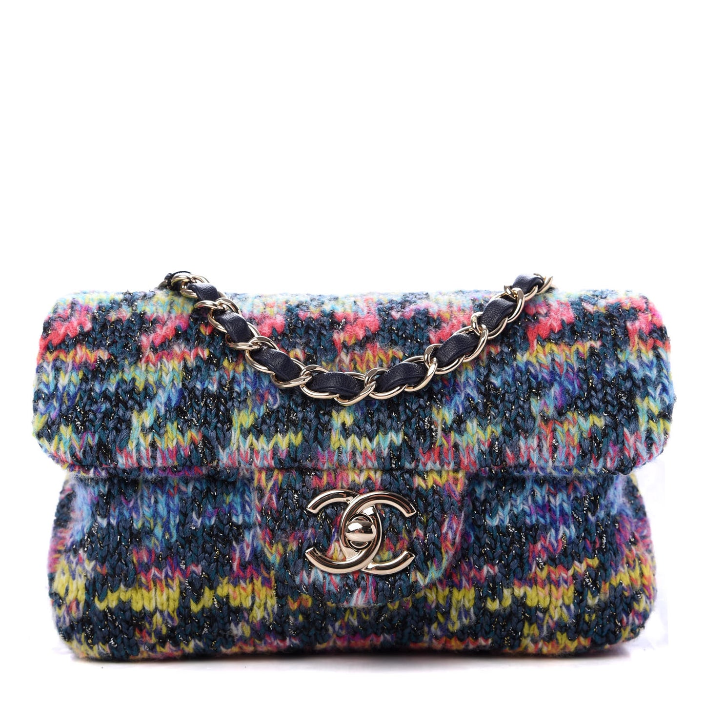 Knit Mini Rectangular Flap Multicolor