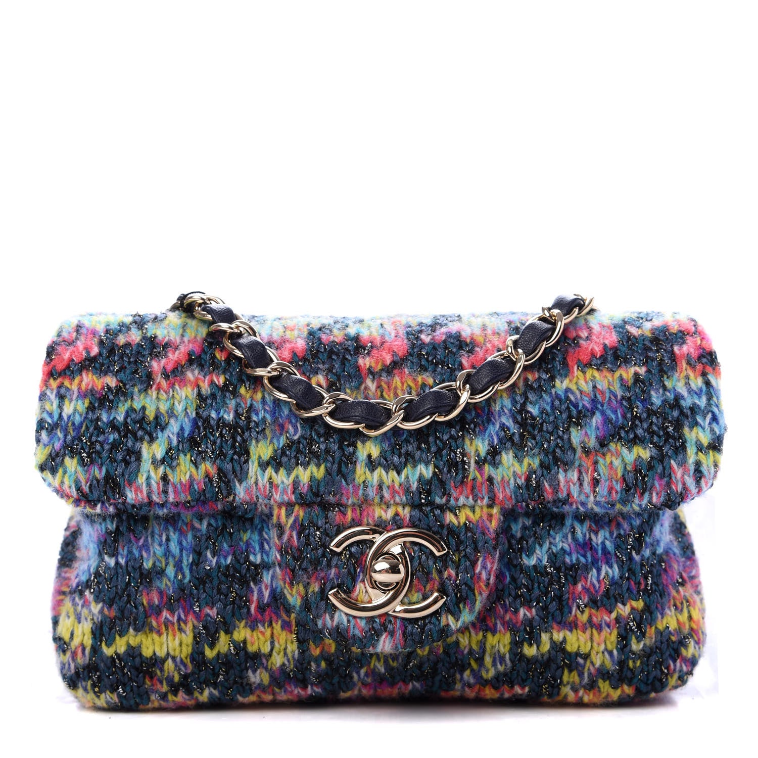 Chanel Knit Mini Rectangular Flap Multicolor 1 of 10