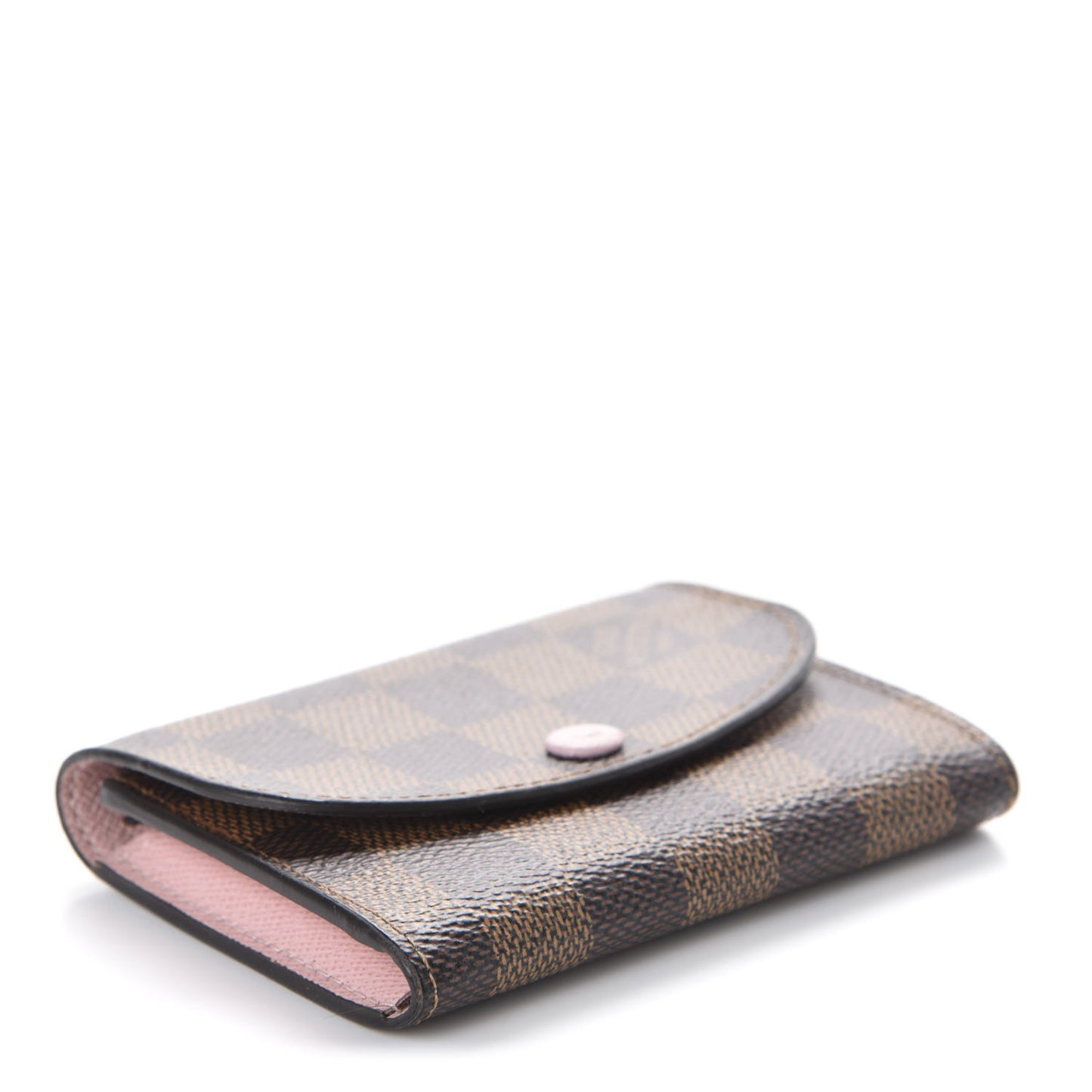 Damier Ebene Rosalie Coin Purse Rose Ballerine