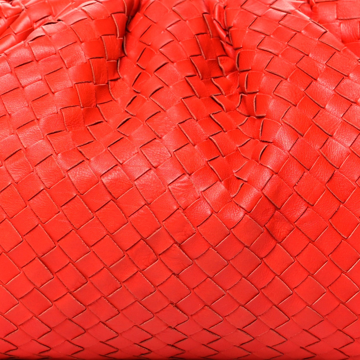 Nappa Maxi Intrecciato The Pouch Oversized Clutch Bright Red
