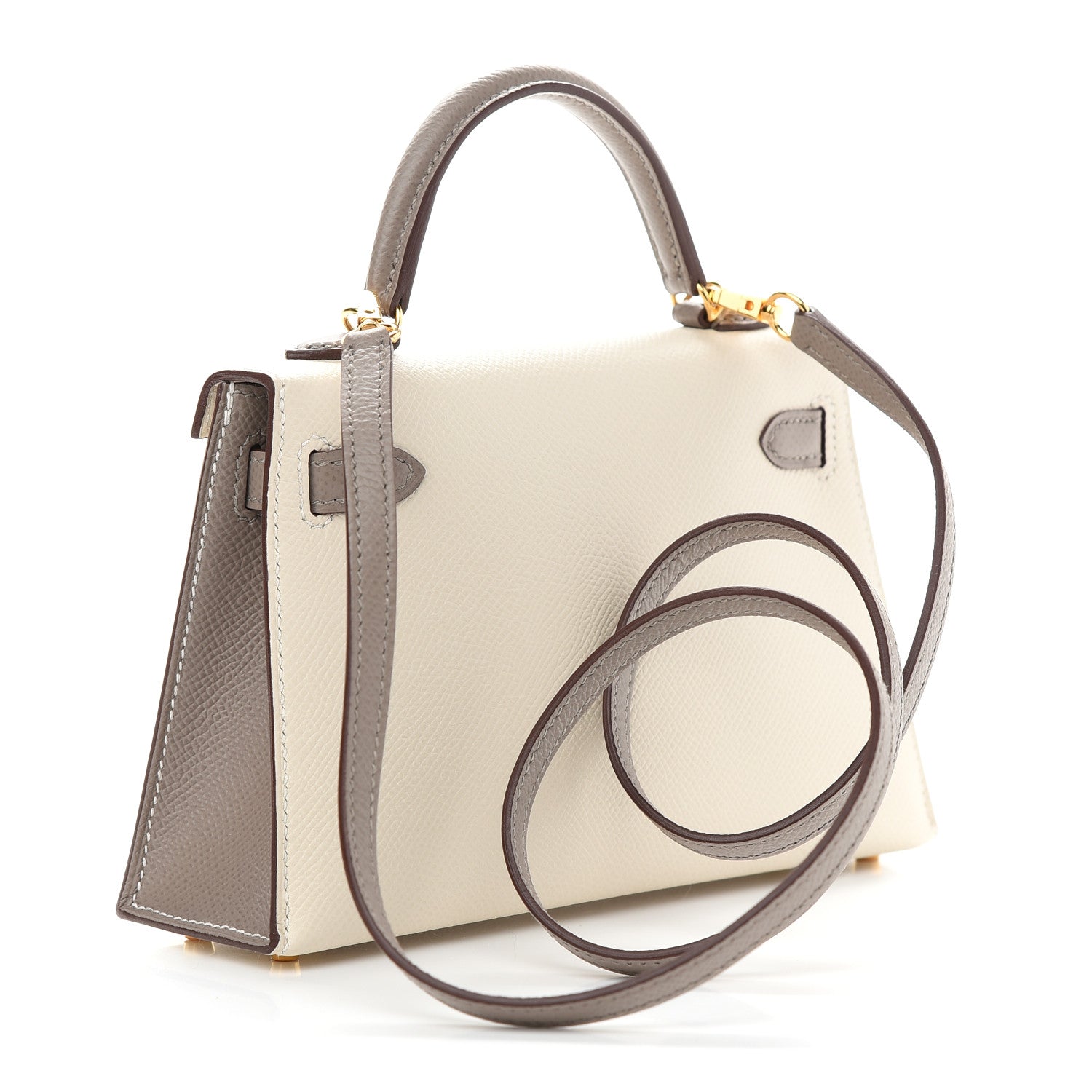 Hermes Epsom Mini Horseshoe Kelly Sellier 20 Craie Gris Asphalte 3 of 9