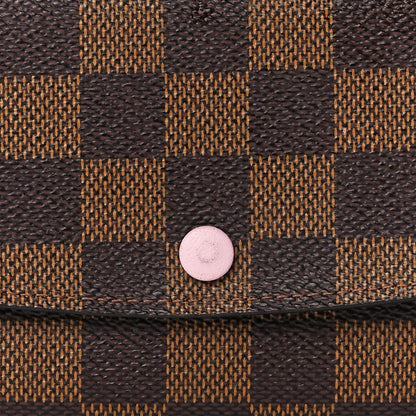 Louis Vuitton Damier Ebene Emilie Wallet Rose Ballerine 8 of 11
