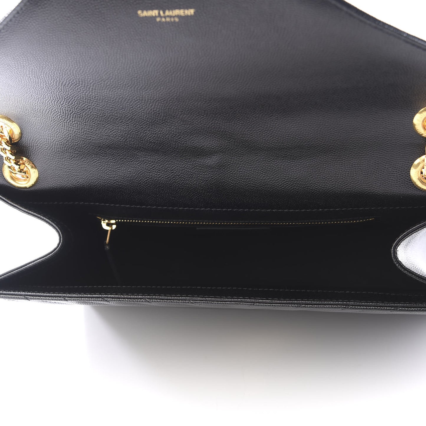 Grain De Poudre Matelasse Chevron Large Monogram Satchel Black
