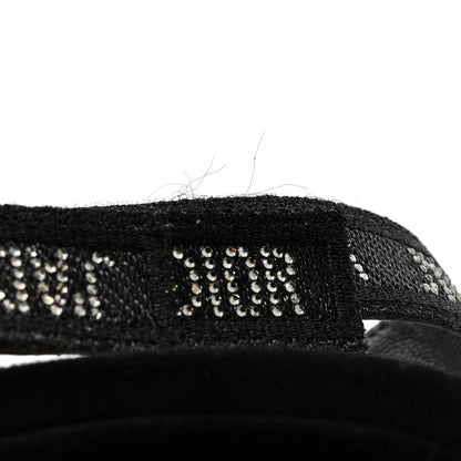 Christian Dior Cotton Laminated Strass J'Adior Slingback 100mm Pumps 37 Black 10 of 13