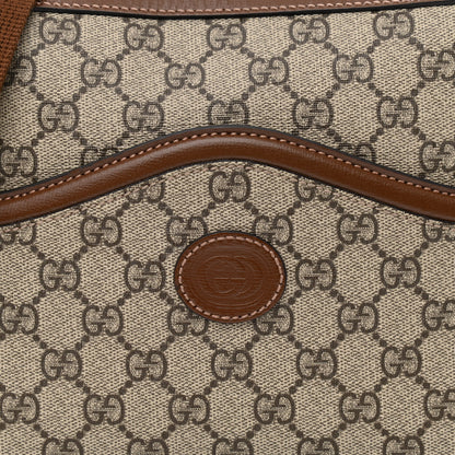 Gucci GG Supreme Monogram Azalea Calfskin Retro Interlocking G Messenger Shoulder Bag Beige Ebony Brown Sugar 8 of 10