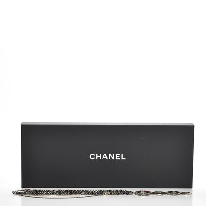 Chanel Ruthenium Crystal CC Star Moon Circle Necklace Multicolor 9 of 9