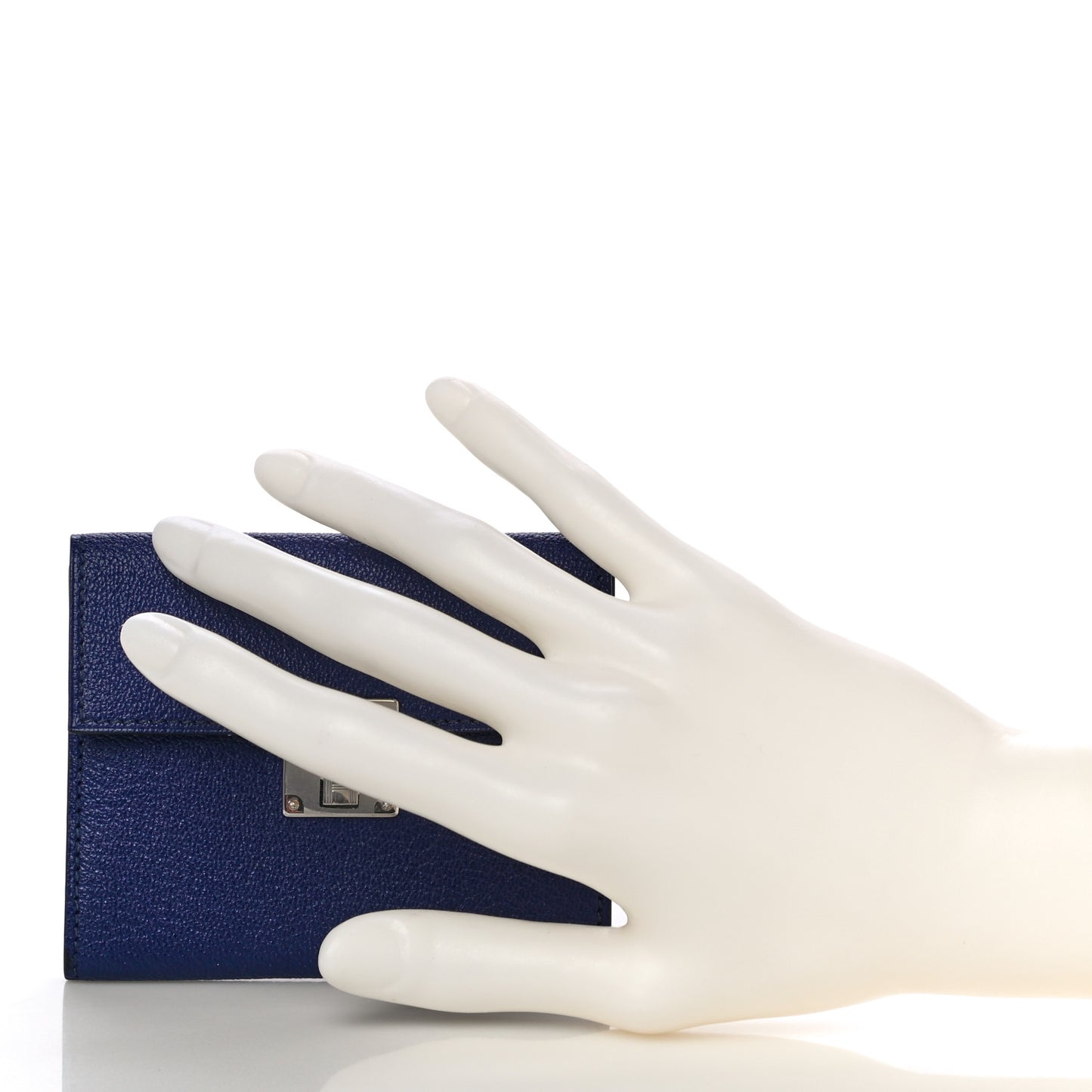 Chevre Mysore Mini Clic Card Holder Bleu Encre