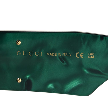 Gucci Acetate Square Frame Sunglasses GG0956S Green Black 5 of 8