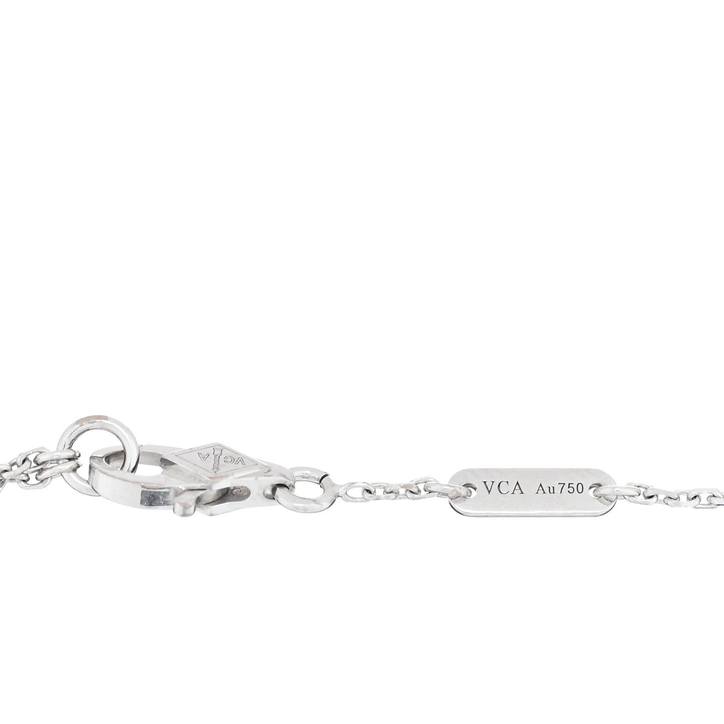 18K White Gold Diamond Sweet Alhambra Bracelet