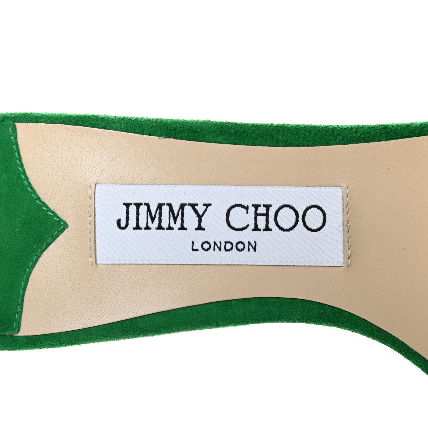 Jimmy Choo Suede Crystal Buckle Marsai 90 Sandals 38.5 Malachite 7 of 7