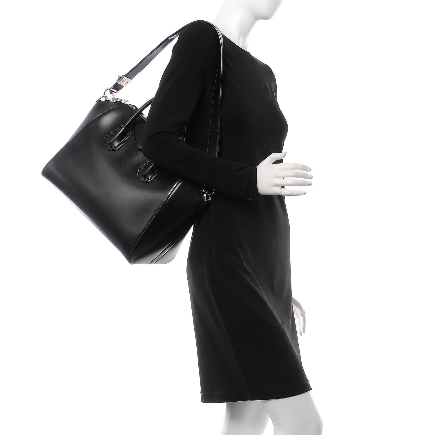 Givenchy Shiny Lord Calfskin Medium Antigona Black 2 of 8