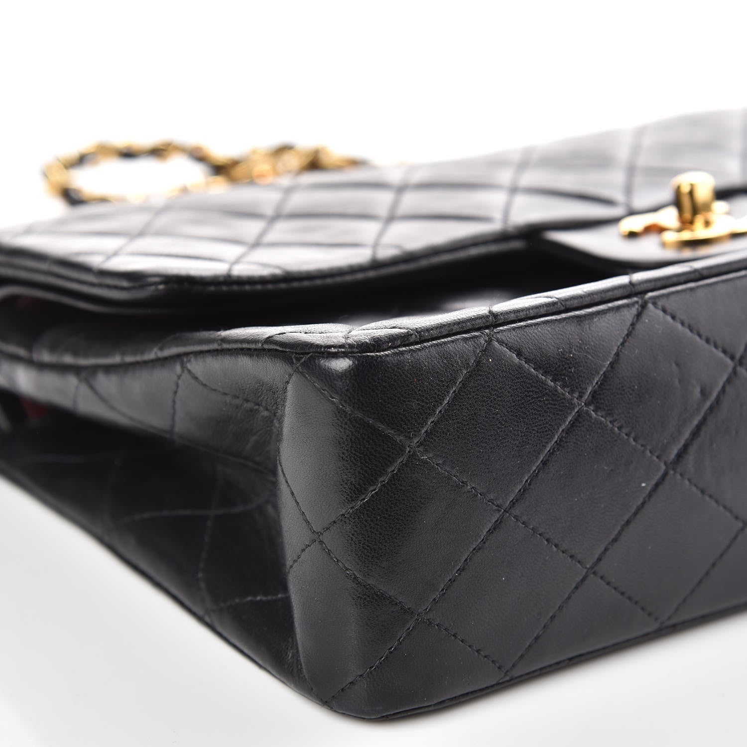 Chanel Lambskin Quilted Medium Double Flap Black 9 of 16