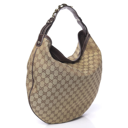 Gucci Monogram Large Wave Hobo Dark Brown 3 of 15