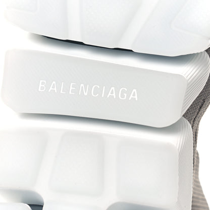Balenciaga Ribbed Knit Womens Speed 2.0 Transparent Sole Sneakers 37 Baltic Grey White 6 of 7