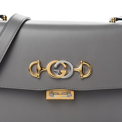 Gucci Smooth Calfskin Small Zumi Shoulder Bag Dusty Grey 10 of 10