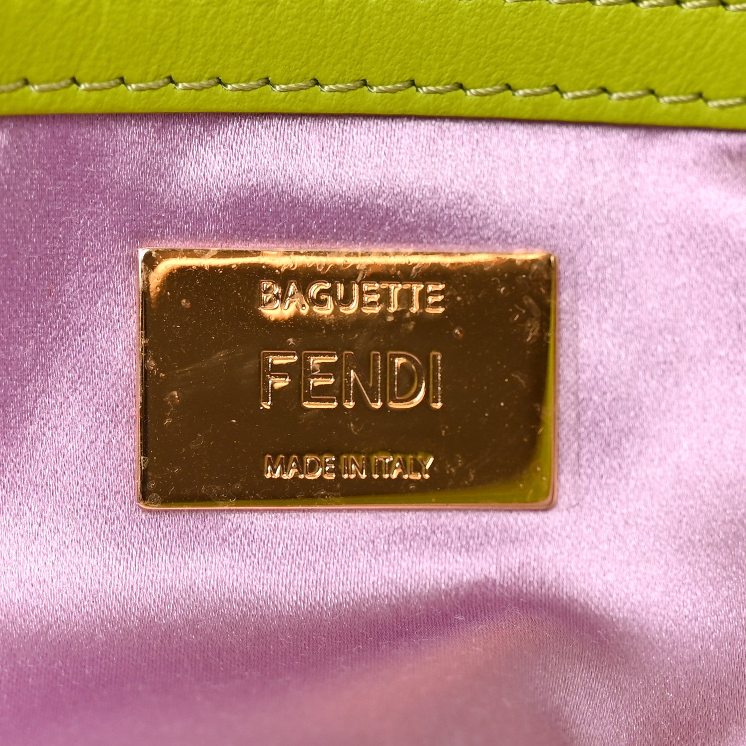Fendi Sequin Paillettes Vitello Grace Sex and the City Baguette Wasabi 6 of 10