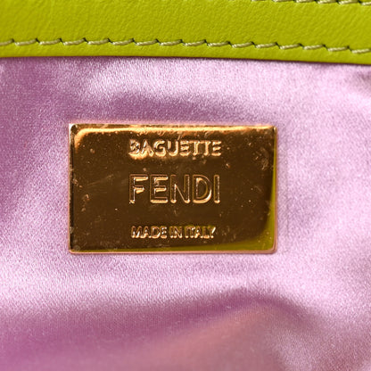 Fendi Sequin Paillettes Vitello Grace Sex and the City Baguette Wasabi 6 of 10
