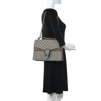 Gucci GG Supreme Monogram Medium Dionysus Shoulder Bag Taupe 2 of 16