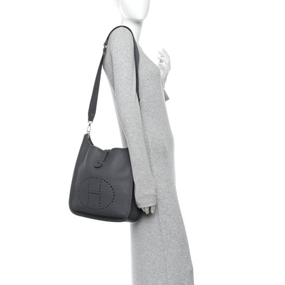 Hermes Taurillon Clemence Evelyne III GM Gris Misty 2 of 11