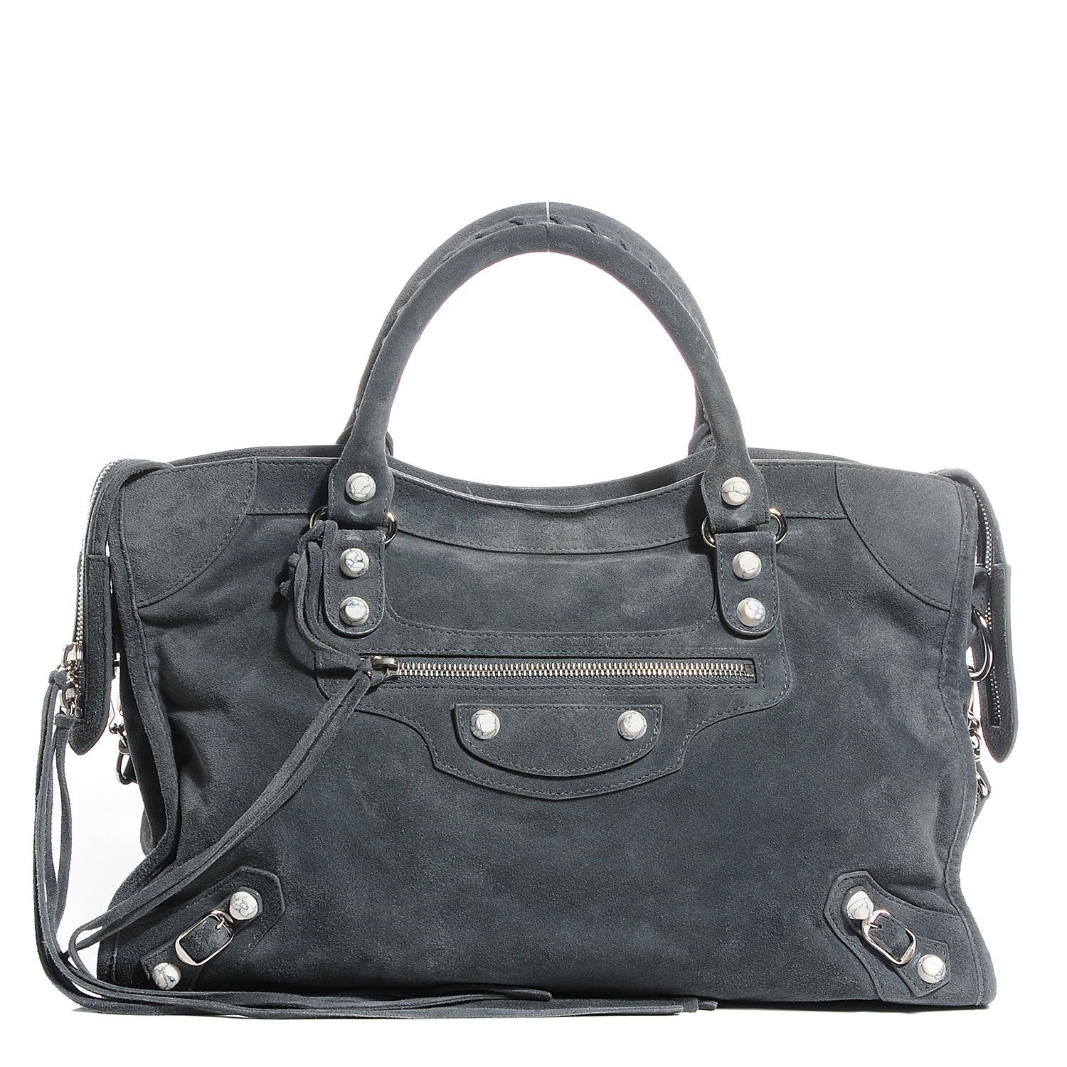 Balenciaga Baby Daim Suede Marble Hardware City Grey 1 of 15