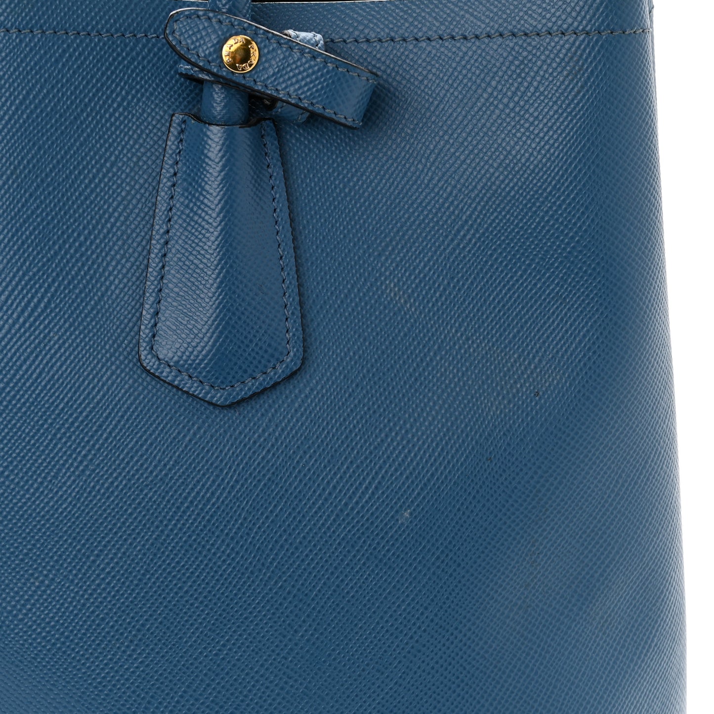Saffiano Cuir Medium Double Bag Cobalto