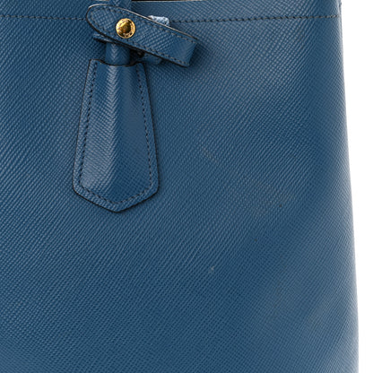 Prada Saffiano Cuir Medium Double Bag Cobalto 14 of 17