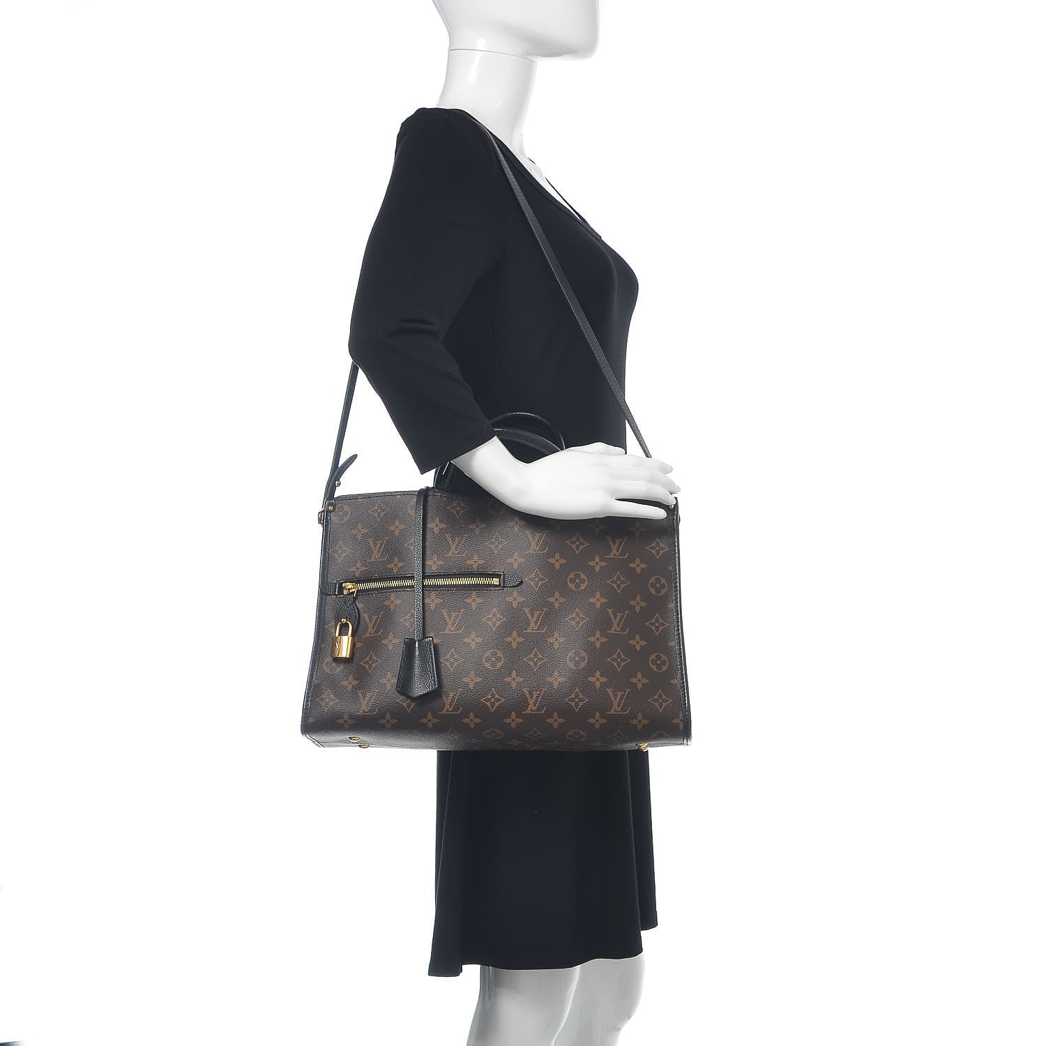 Louis Vuitton Monogram Popincourt MM Black 2 of 10