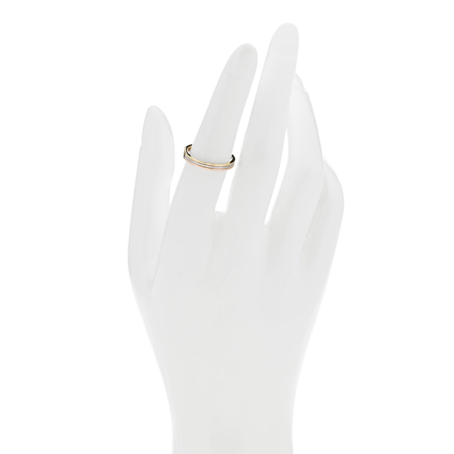 18K Pink White Yellow Gold 2.5mm Vendome Louis Cartier Wedding Band Ring 53 6.5