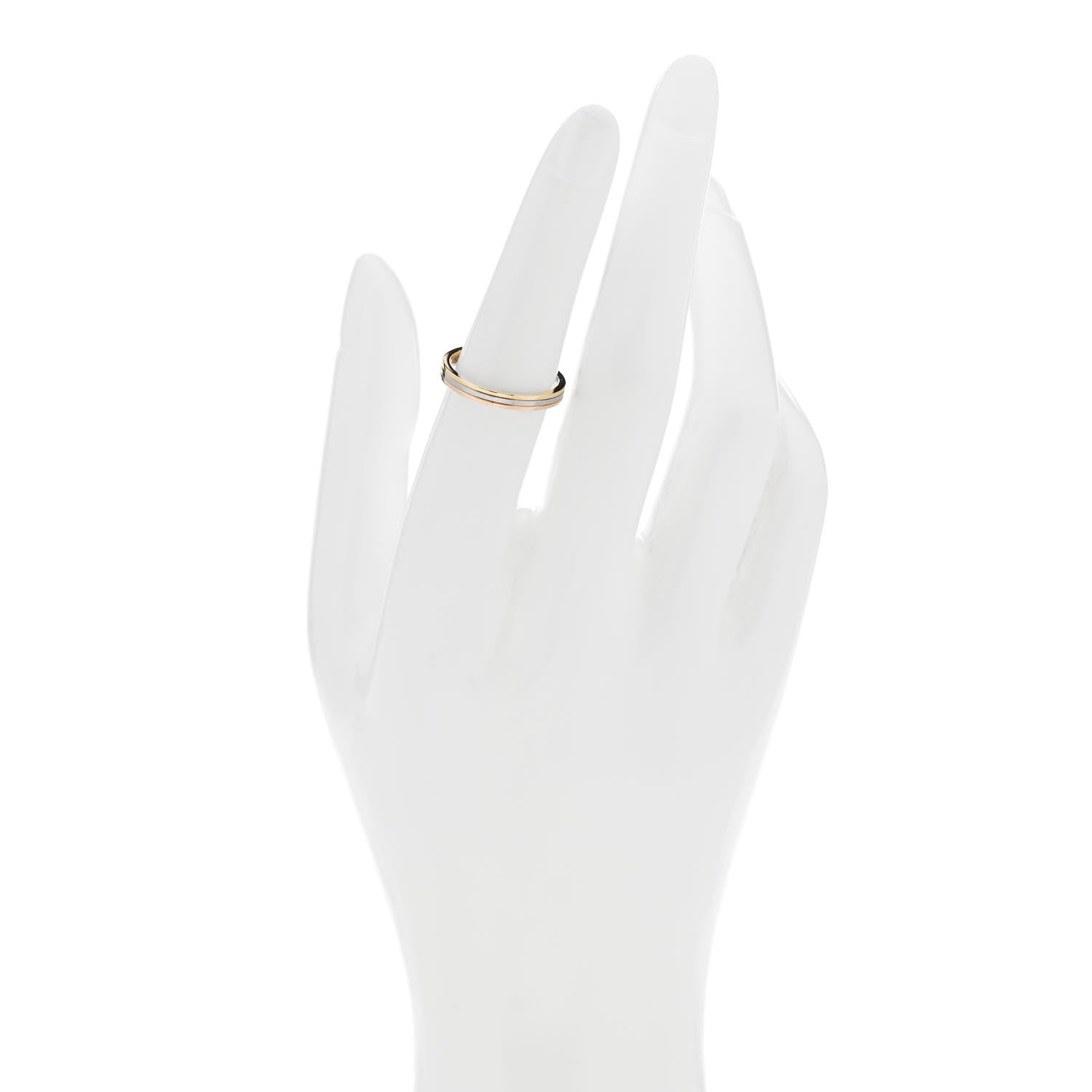 Cartier 18K Pink White Yellow Gold 2.5mm Vendome Louis Cartier Wedding Band Ring 53 6.5 2 of 4