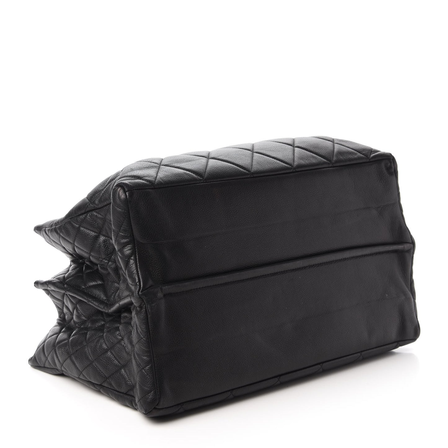 Caviar Quilted Coco Casual Tote Black