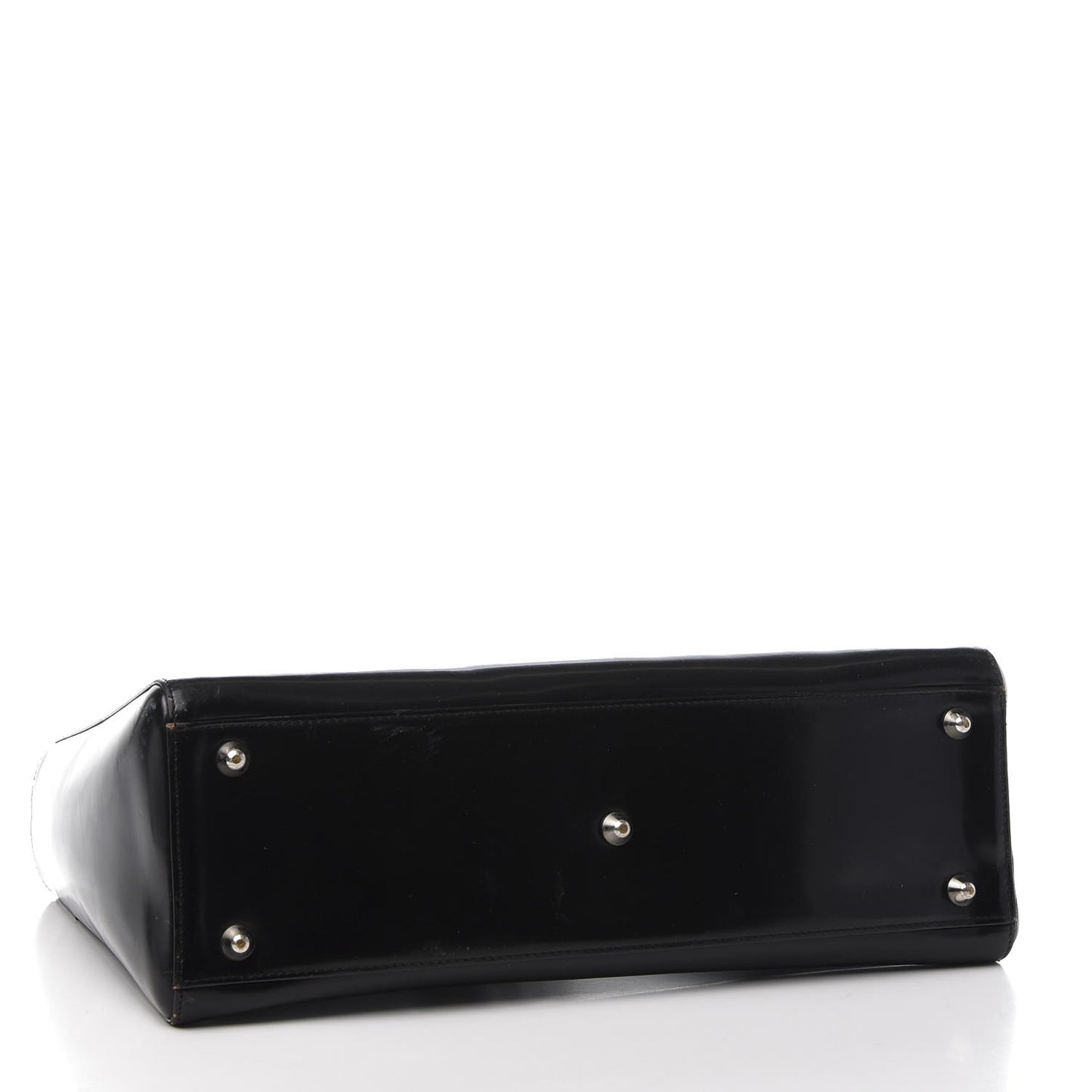 Glazed Calfskin Large Lady Dior Black
