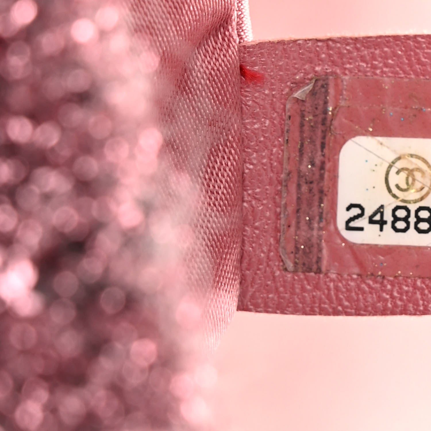 Chanel Lurex Knit Medium Pluto Glitter Flap Pink 7 of 16