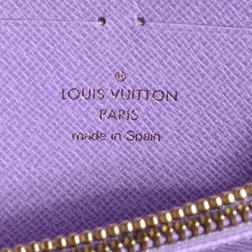 Damier Ebene Illustre Zippy Wallet Violet