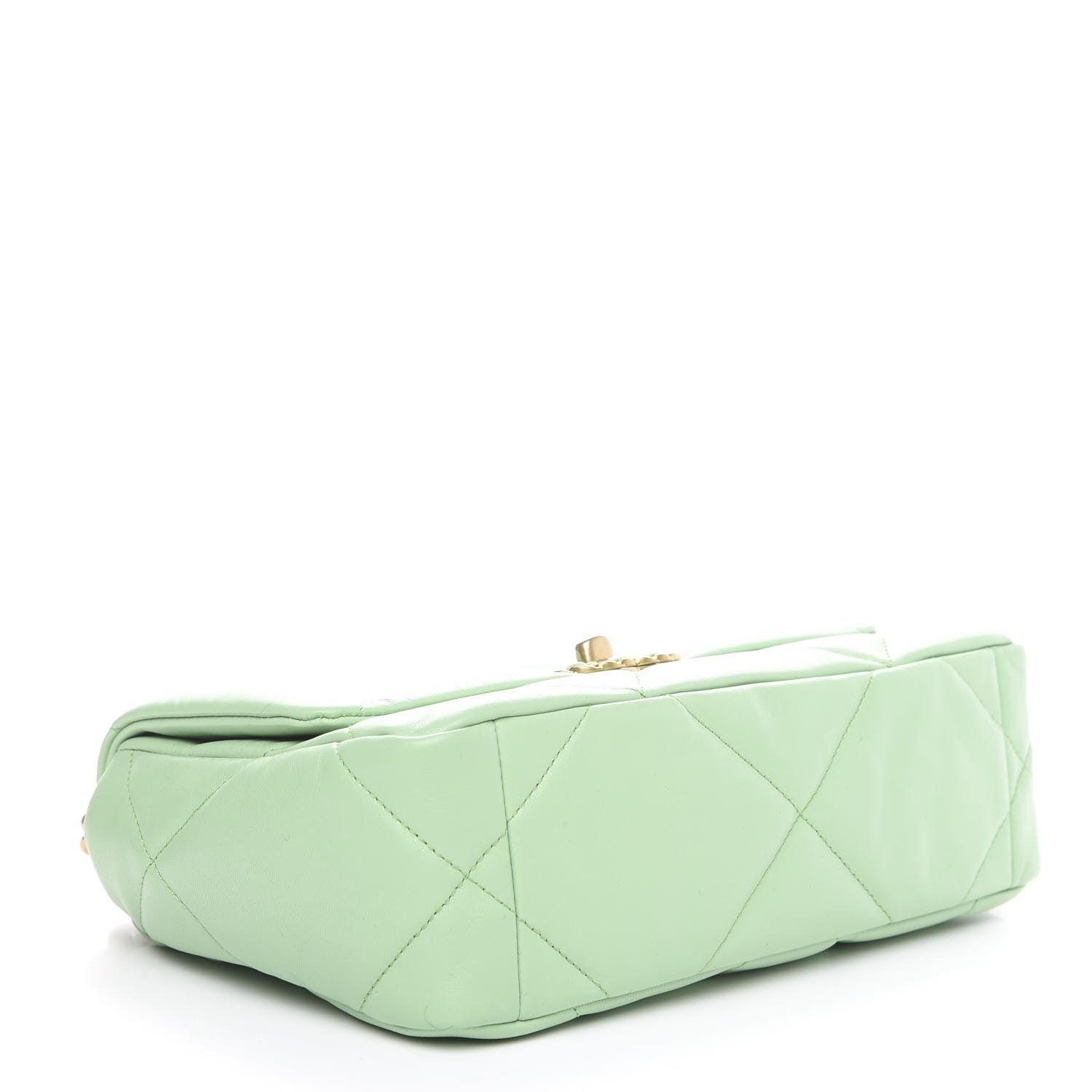 Chanel Goatskin Quilted Medium 19 Flap Light Green 3 of 10