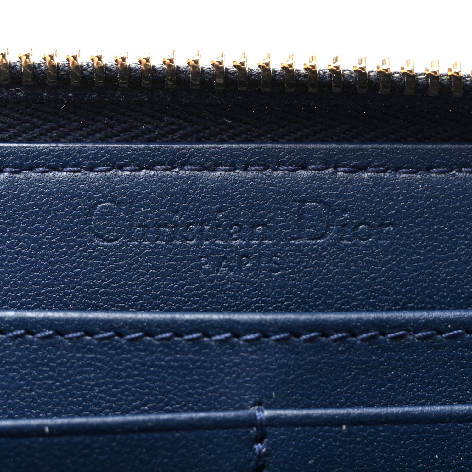 Christian Dior Lambskin Cannage Lady Dior Zip Wallet Ocean Blue 6 of 8