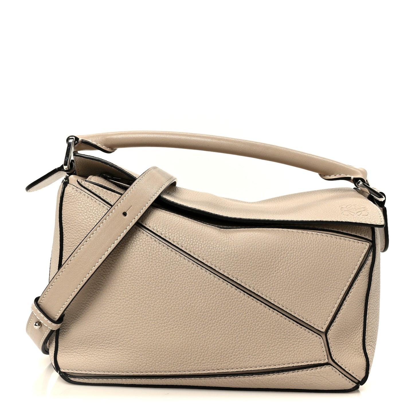 Calfskin Small Puzzle Bag Light Oat